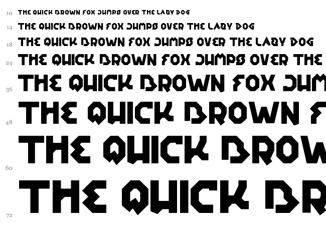 Earth Aircraft Universe font waterfall